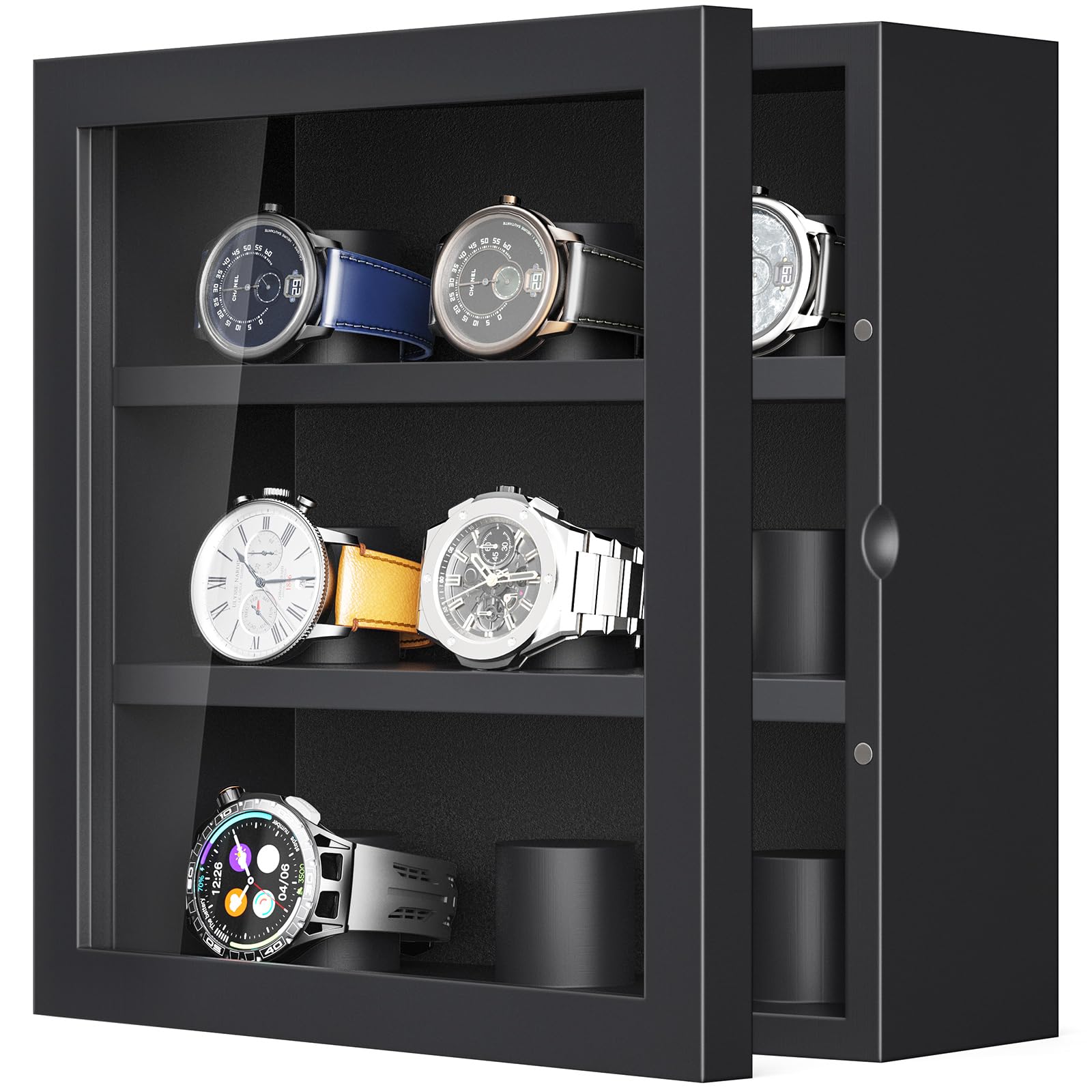 Amazon.com: TJ.MOREE 9-Slot Watch Display Case, Wall Mount Wooden